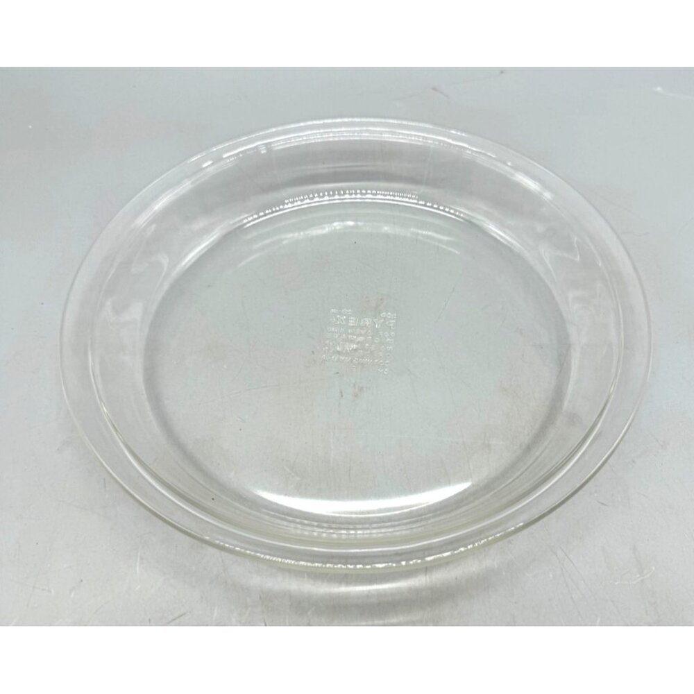 Pyrex 9.5" Clear Glass Pie Plate Dish Oven Microwave Safe READ